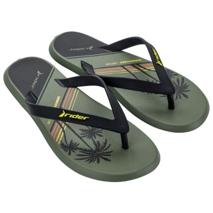 Chinelo Masculino Rider R1 Style - 11818 - Verde/preto/laranja - Atacado