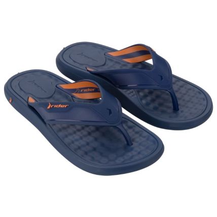 Chinelo Masculino Rider Step - 12437 - Azul/azul/laranja - Atacado