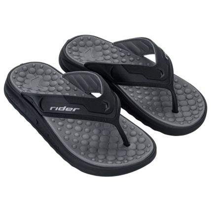 Chinelo Masculino Rider R Soft Plus - 12528 - Preto/preto/cinza - Atacado