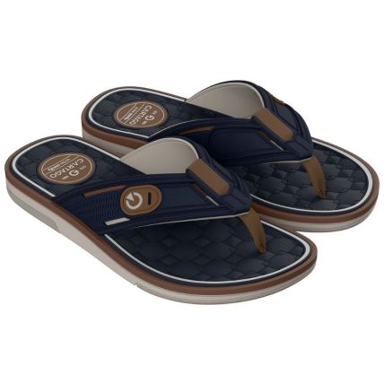 Chinelo Masculino Cartago Lyon Iv - 12531 - Bege/azul/castor - Atacado