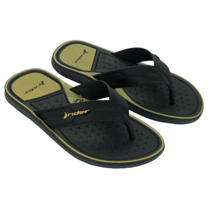Chinelo Masculino Rider Weekend - 12544 - Grafite/preto/amarelo - Atacado