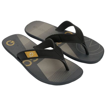 Chinelo Masculino Cartago Dakar - 10738 - Cinza/preto/amarelo - Atacado