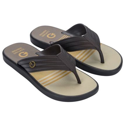 Chinelo Masculino Cartago Montreal - 11729 - Marrom/marrom/amarelo - Atacado