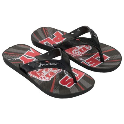 Chinelo Infantil Rider Street Joy - 11768 - Preto/grafite/vermelho - Atacado