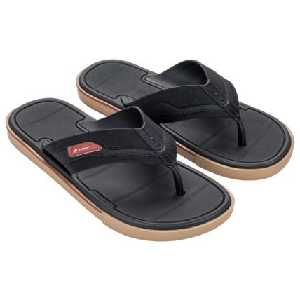 Chinelo Masculino Rider Spin - 11772 - Bege/preto/vermelho - Atacado