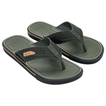 Chinelo Masculino Rider Spin - 11772 - Preto/verde/bege - Atacado