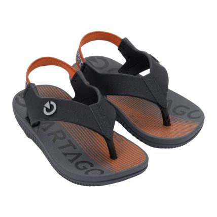 Chinelo Baby Cartago Atlanta - 12256 - Grafite/preto/laranja - Atacado