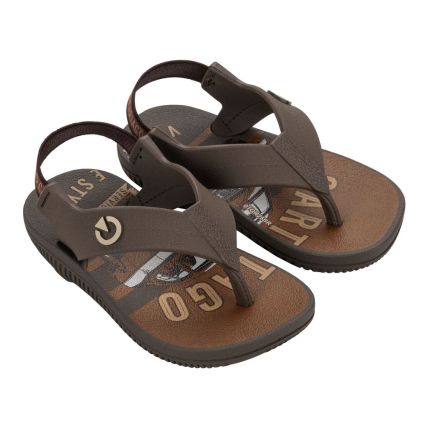 Chinelo Baby Cartago Atlanta - 12256 - Marrom/bege/marrom - Atacado