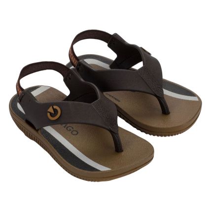 Chinelo Baby Cartago Atlanta - 12256 - Marrom/bege/preto - Atacado