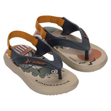Sandalia Baby Rider R1 Iii - 12295 - Bege/cinza/laranja - Atacado
