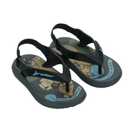 Chinelo Baby Rider R1 ||| - 12295 - Cinza/preto/azul - Atacado