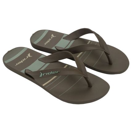 Chinelo Masculino Rider Feel Urban - 12318 - Marrom/marrom/verde - Atacado