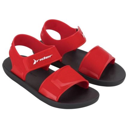 Sandalia Papete Infantil Rider Kick - 12354 - Preto/vermelho/branco - Atacado