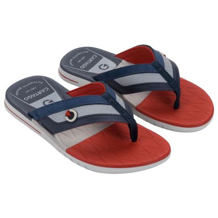 Chinelo Masculino Cartago Sevilha V - 12390 - Cinza/azul/vermelho - Atacado