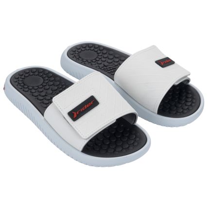 Chinelo Slide Masculino Rider Infinity Fuse Ii - 12426 - Branco/cinza/preto - Atacado