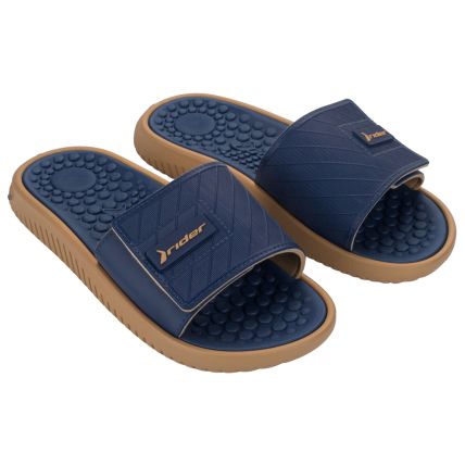 Chinelo Slide Masculino Rider Infinity Fuse Ii - 12426 - Bege/azul - Atacado