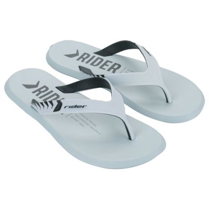 Chinelo Masculino Rider R1 Prime - 12438 - Branco/preto/grafite - Atacado