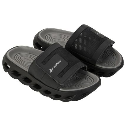 Chinelo Slide Masculino Rider R Power - 12444 - Preto/cinza - Atacado