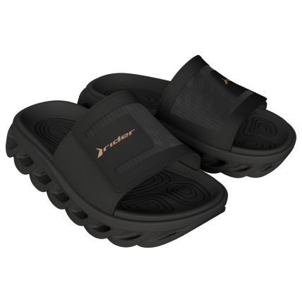 Chinelo Slide Masculino Rider R Power - 12444 - Preto/preto - Atacado
