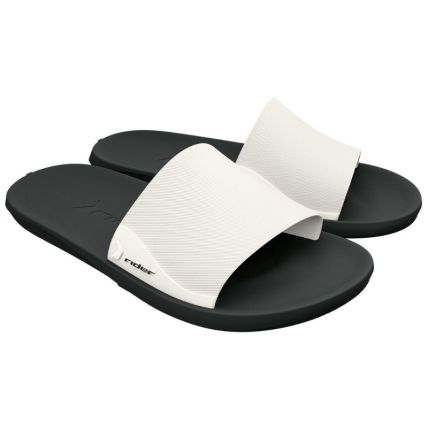 Chinelo Slide Masculino Rider Feel - 12491 - Preto/branco - Atacado