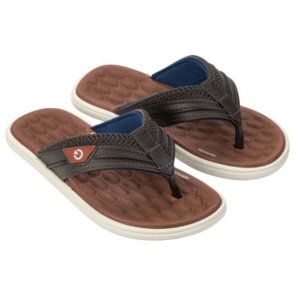 Chinelo Infantil Cartago Malta Vi - 12497 - Bege/marrom/azul - Atacado