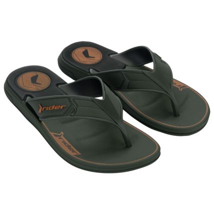Chinelo Masculino Rider Start Iii - 12499 - Verde/preto/laranja - Atacado
