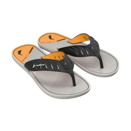 Chinelo Masculino Rider Street Duo Plus - 12505 - Cinza/preto/amarelo - Atacado