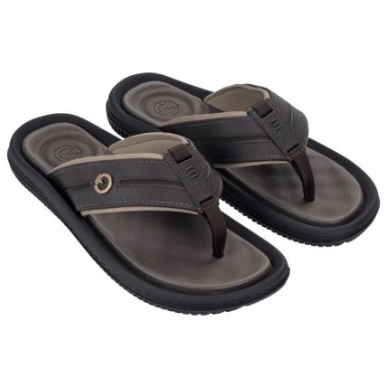 Chinemo Masculino Cartago Fiji Vi - 12525 - Marrom Escuro/bege - Atacado