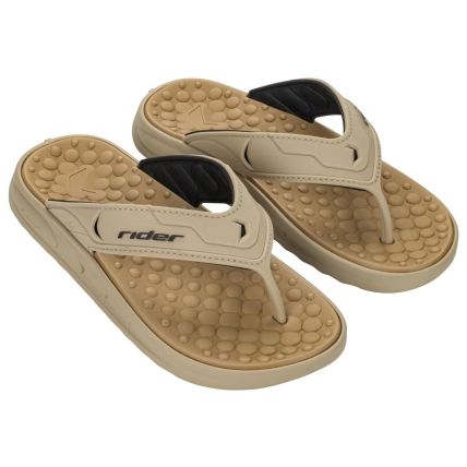 Chinelo Masculino Rider R Soft Plus - 12528 - Bege/bege/preto - Atacado