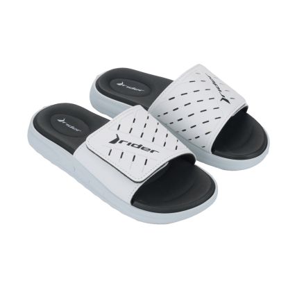 Chinelo Masculino Rider R Soft Plus - 12529 - Branco/branco/preto - Atacado