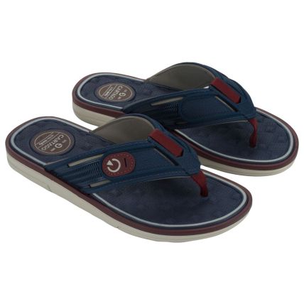 Chinelo Masculino Cartago Lyon Iv - 12531 - Bege/azul/bordo - Atacado