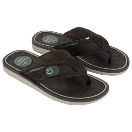 Chinelo Masculino Cartago Lyon Iv - 12531 - Bege/marrom/verde - Atacado
