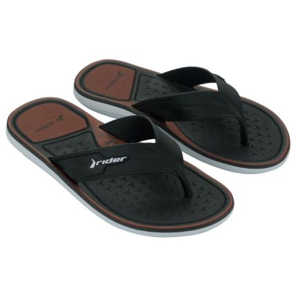 Chinelo Masculino Rider Weekend - 12544 - Branco/preto/vermelho - Atacado