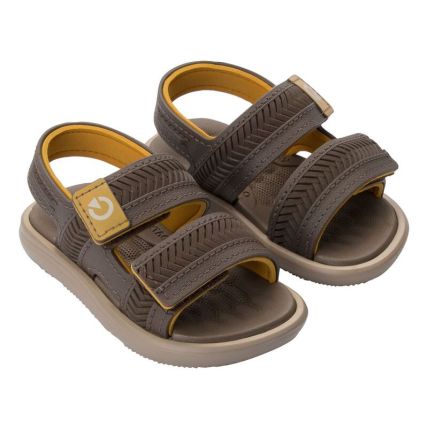 Sandalia Baby Cartago Malta Vi - 12549 - Bege/marrom/amarelo - Atacado