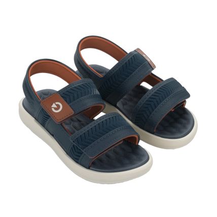 Sandalia Infantil Cartago Malta Vi - 12550 - Bege/azul/telha - Atacado