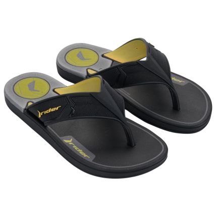 Chinelo Infantil Rider Start - 12563 - Preto/amarelo - Atacado