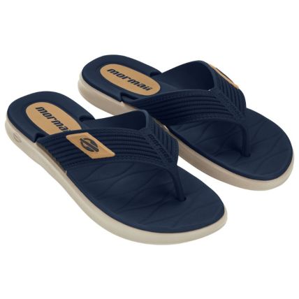 Chinelo Masculino Mormaii Kinja - 12574 - Bege/azul - Atacado