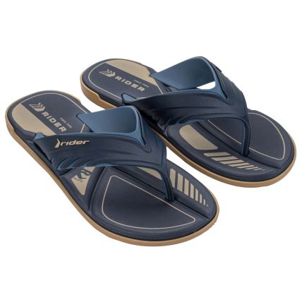 Chinelo Masculino Rider Drift - 12601 - Bege/azul - Atacado