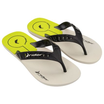 Chinelo Masculino Rider Street Duo Sport - 12624 - Bege/preto/verde - Atacado