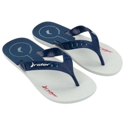 Chinelo Masculino Rider Street Duo Sport - 12624 - Branco/azul/vermelho - Atacado