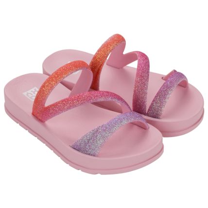 Chinelo Slide Infantil Zaxy Glitter - 19008 - Rosa Medio - Atacado