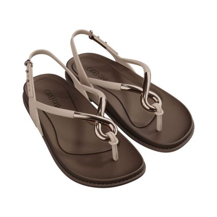 Sandalia Feminina Grendha Musa - 19036 - Bege Cafe Medio - Atacado