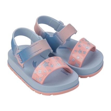 Sandalia Baby Zaxynina Moderninha Print -19060 - Azul Gelo - Atacado