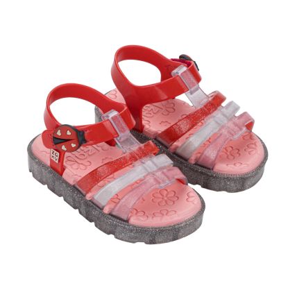 Sandalia Baby Zaxynina Joaninha - 19061 - Vermelho Medio - Atacado