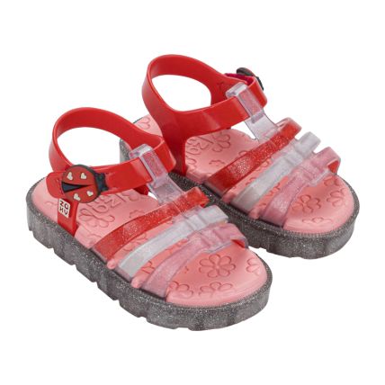 Sandalia Baby Zaxynina Joaninha - 19061 - Vermelho Medio - Atacado