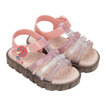 Sandalia Baby Zaxynina Joaninha - 19061 - Rosa Iogurte - Atacado