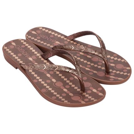 Rasteira Feminina Grendha Amor Em Flor - 19086 - Cobre - Atacado