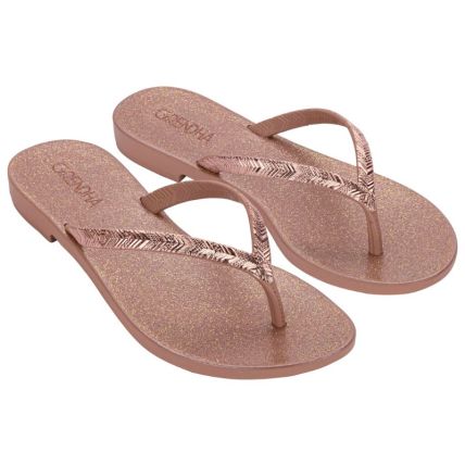 Rasteira Feminina Grendha Amor Em Flor - 19086 - Rose/glitter Rose - Atacado