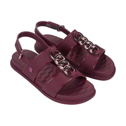 Chinelo Slide Feminino Zaxy Partner Soft - 19333 - Preto/marrom Cacau - Atacado