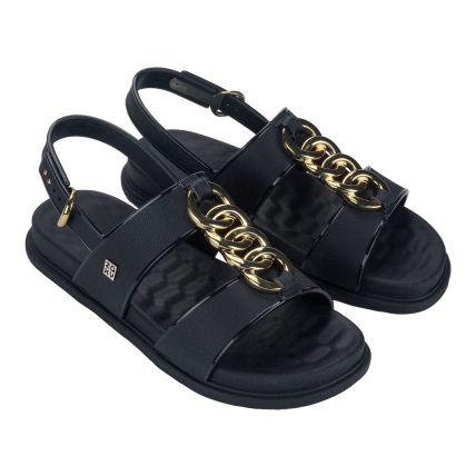 Sandalia Feminina Zaxy Glam - 19222 - Preto - Atacado